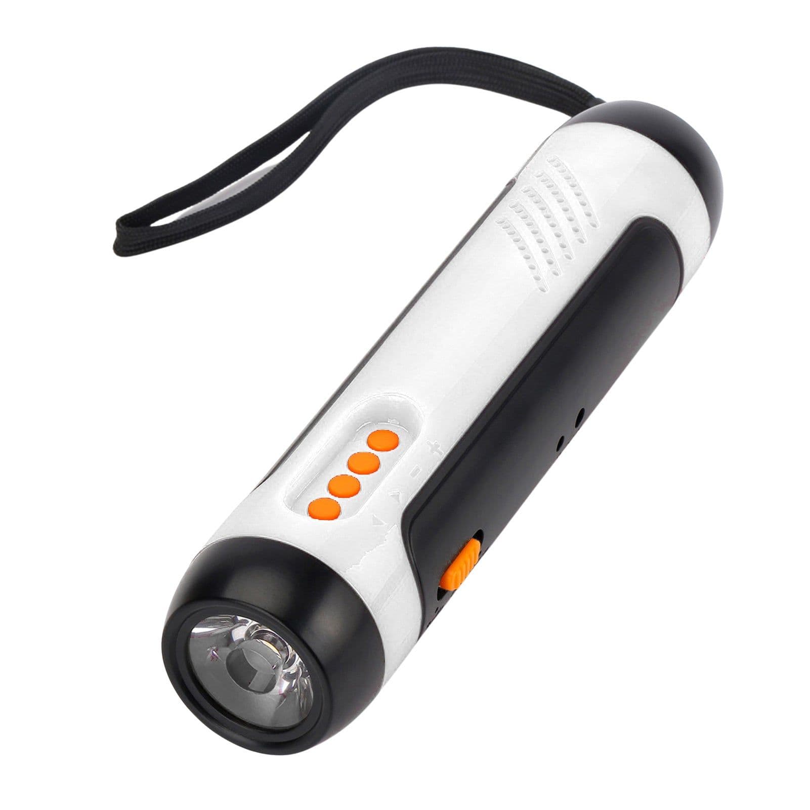 image-Outdoor Travel Emergency FM Rechargeable Alarm Flashlight