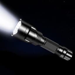 image-Aluminum Alloy Rechargeable Fixed Focus Emergency Outdoor Riding Long-range Shot Waterproof Led Flashlight