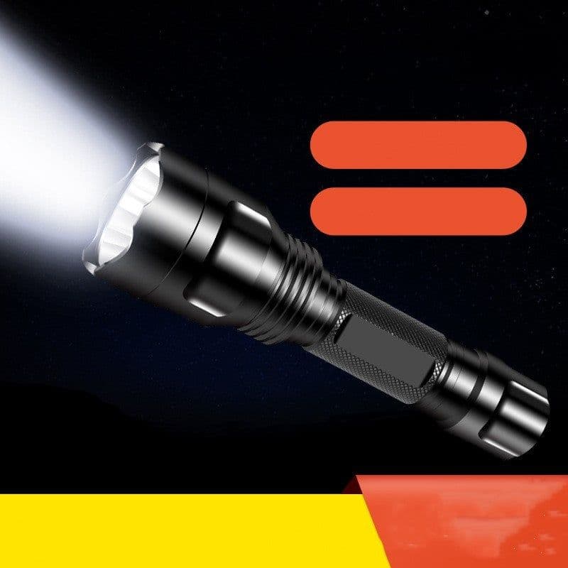 image-Aluminum Alloy Rechargeable Fixed Focus Emergency Outdoor Riding Long-range Shot Waterproof Led Flashlight