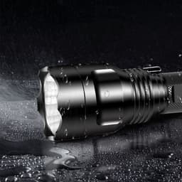 image-Aluminum Alloy Rechargeable Fixed Focus Emergency Outdoor Riding Long-range Shot Waterproof Led Flashlight