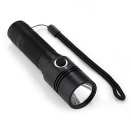 image-Ultra-thick Aluminum Alloy USB Rechargeable Flashlight