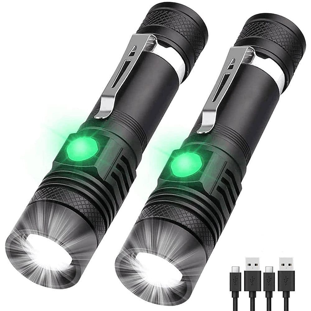 image-Telescopic Zoom USB Rechargeable T6 Strong Flashlight LED Outdoor Lighting