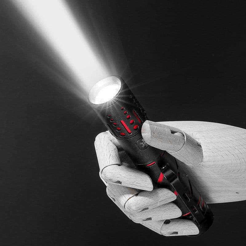 image-Rechargeable Zoom LED Laser Long Range Aluminum Alloy Outdoor Lighting Flashlight