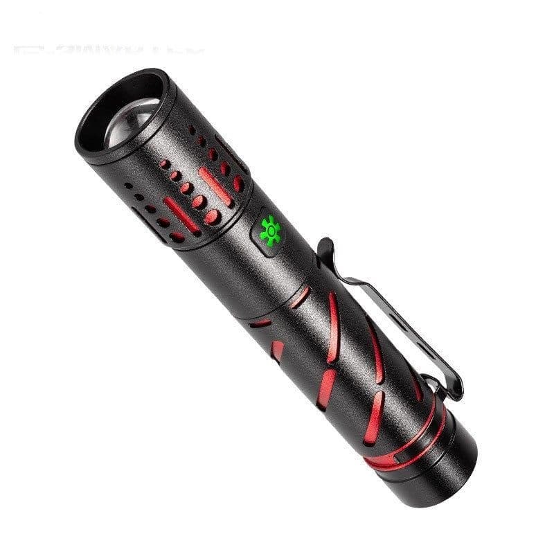 image-Rechargeable Zoom LED Laser Long Range Aluminum Alloy Outdoor Lighting Flashlight