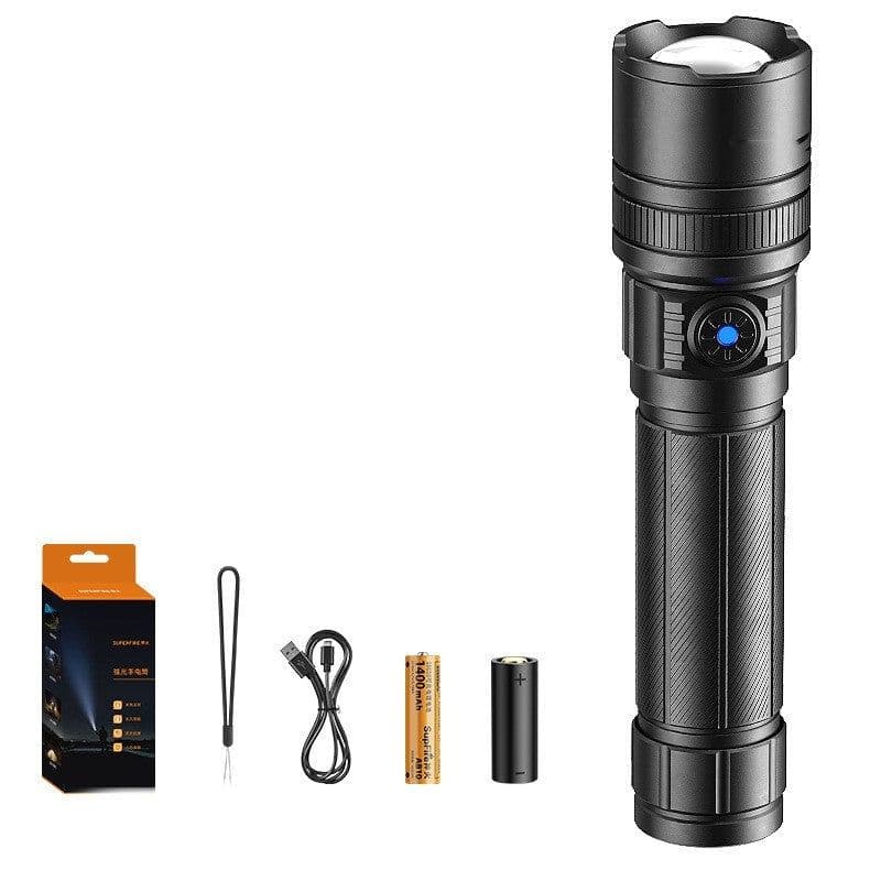 image-Telescopic Focusing Aluminum Alloy Rechargeable Flashlight