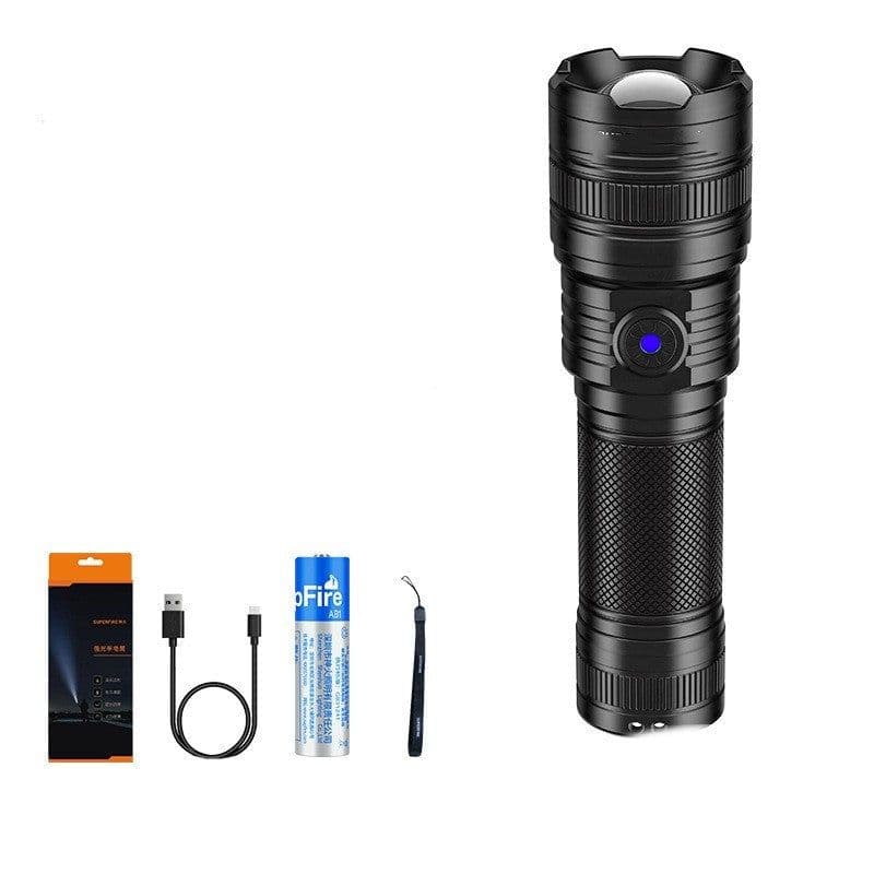 image-Telescopic Focusing Aluminum Alloy Rechargeable Flashlight