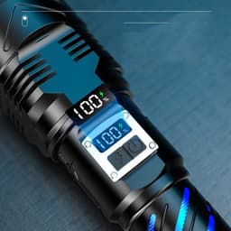 image-Aluminum Alloy Zoom Digital Display Flashlight