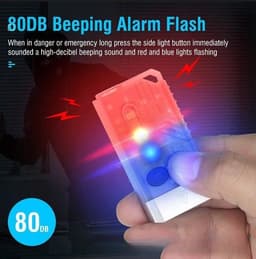 image-V10 Rechargeable LED Keychain Flashlight 1000 Lumens IPX4 Mini EDC With UV Magnetic Tail Buzzer Alarm Ideal For Camping Hiking Emergency