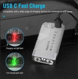 image-V10 Rechargeable LED Keychain Flashlight 1000 Lumens IPX4 Mini EDC With UV Magnetic Tail Buzzer Alarm Ideal For Camping Hiking Emergency