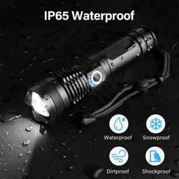 image-High Power 12000000 Lumen Ultra Bright Aluminum Flashlight LED Rechargeable UK