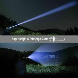 image-High Power 12000000 Lumen Ultra Bright Aluminum Flashlight LED Rechargeable UK