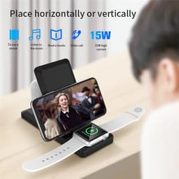 image-Three-In-One Wireless Charger Charging Stand