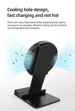 image-Horizontal Cooling Hole Mobile Phone Holder Wireless Fast Charger