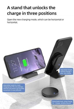 image-Horizontal Cooling Hole Mobile Phone Holder Wireless Fast Charger