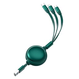 image-3 In1 USB Cable Micro USB Type C Cable 3 In 1 2.4A Retractable USB C Charging Cable