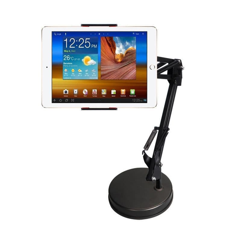 image-Compatible with Apple, Universal Mobile Phone Holder 360 Degree Rotating Long Arms For IPad Mini Desktop Bed Lazy Bracket Phone Stand Metal Clamp