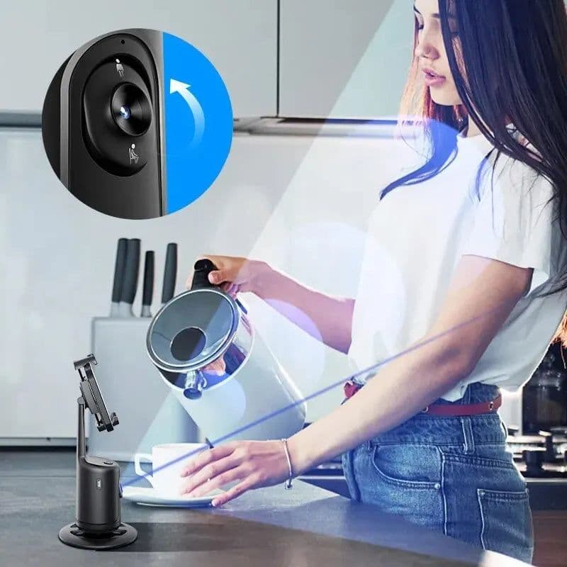 image-360 Auto Face Tracking Gimbal AI Smart Gimbal Face Tracking Auto Phone Holder For Smartphone Video Vlog Live Stabilizer Tripod