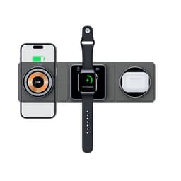 image-3 IN 1 Magnetic Folding Wireless Charger Station For IPhone Transparent Fast Charging For IWatch And Airpods