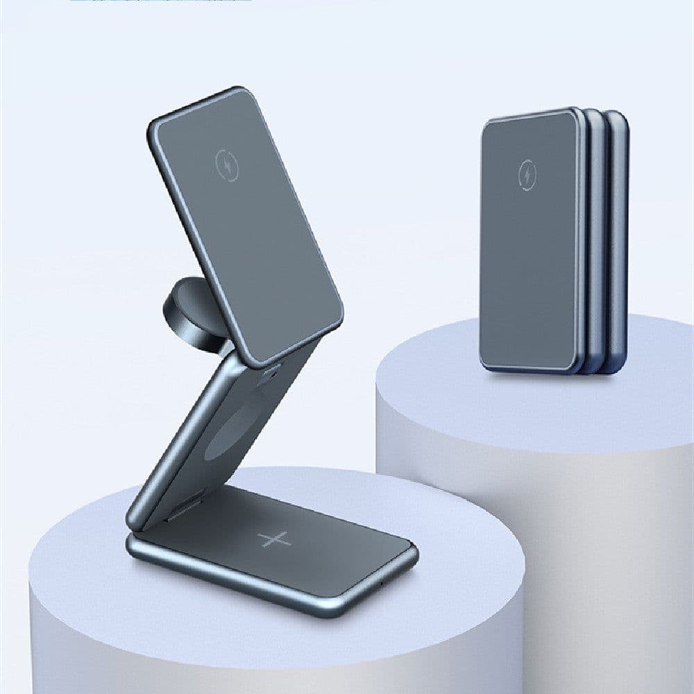 image-Magsafe15W Magnetic Watch Mobile Phone Headset Three-in-one Folding Wireless Charger
