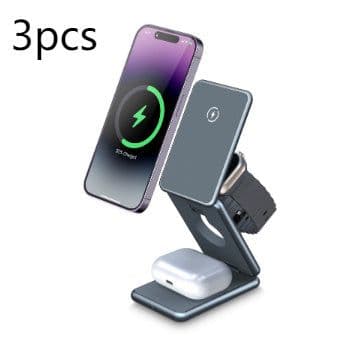 image-Magsafe15W Magnetic Watch Mobile Phone Headset Three-in-one Folding Wireless Charger