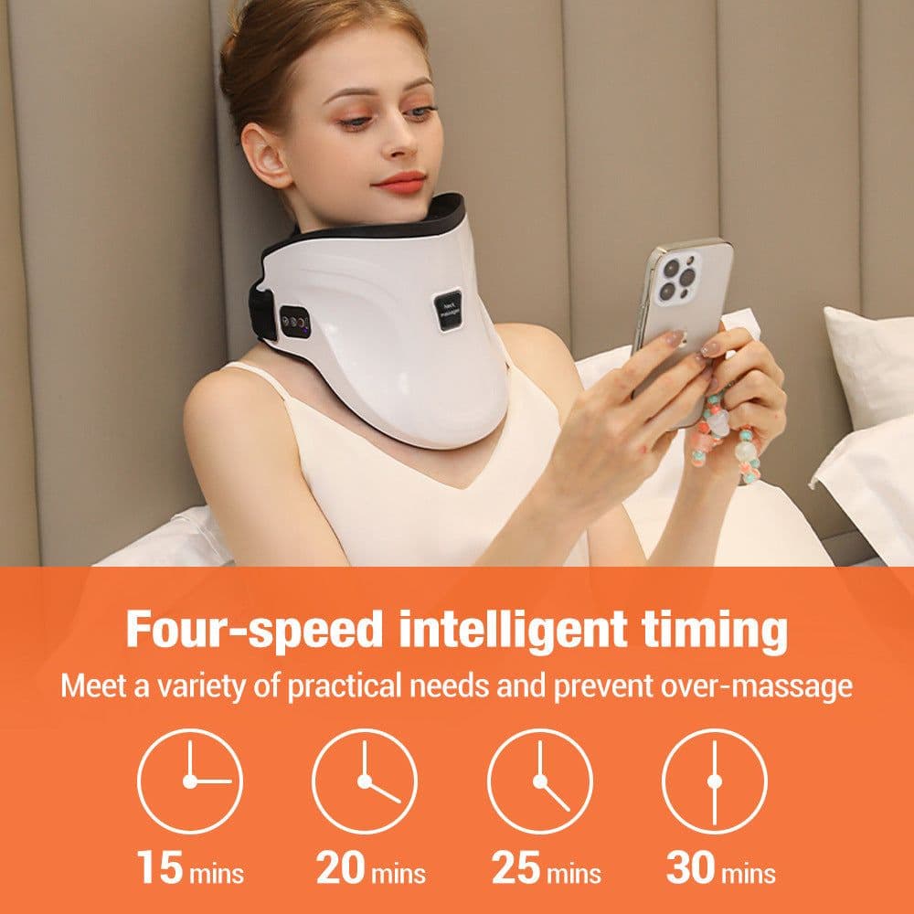 image-Electric Hot Compress Neck Fixed Traction Air Pressure Kneading Massage Instrument