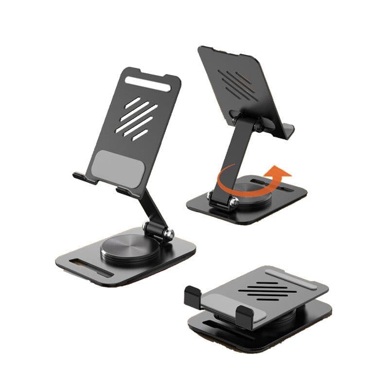 image-360 Degrees Rotate Metal Desk Mobile Phone Holder Stand For Phone Pad Adjustable Desktop Tablet Holderl Table Cell Phone Stand
