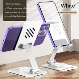 image-360 Degrees Rotate Metal Desk Mobile Phone Holder Stand For Phone Pad Adjustable Desktop Tablet Holderl Table Cell Phone Stand