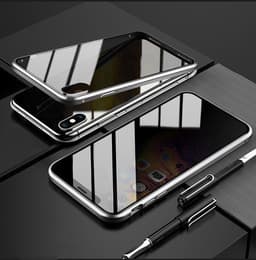 image-Phone Case Anti-peep Magnetic Protective Shell Magnetic Privacy Glass Case For Phone