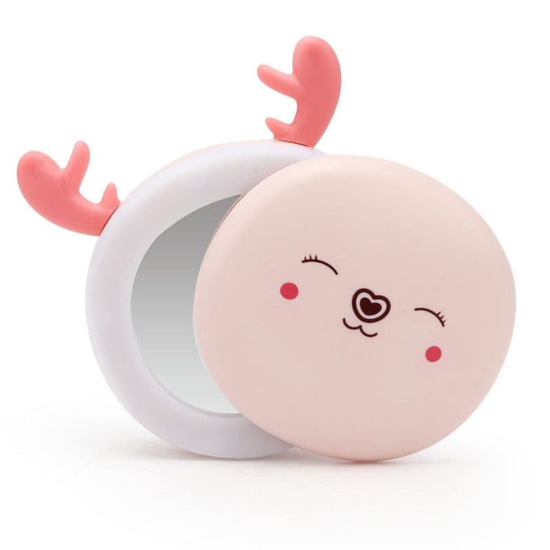 image-Multifunctional Portable 3 in 1 USB Power Bank Hand Warmer Electric LED Light Makeup Mirror Warmer