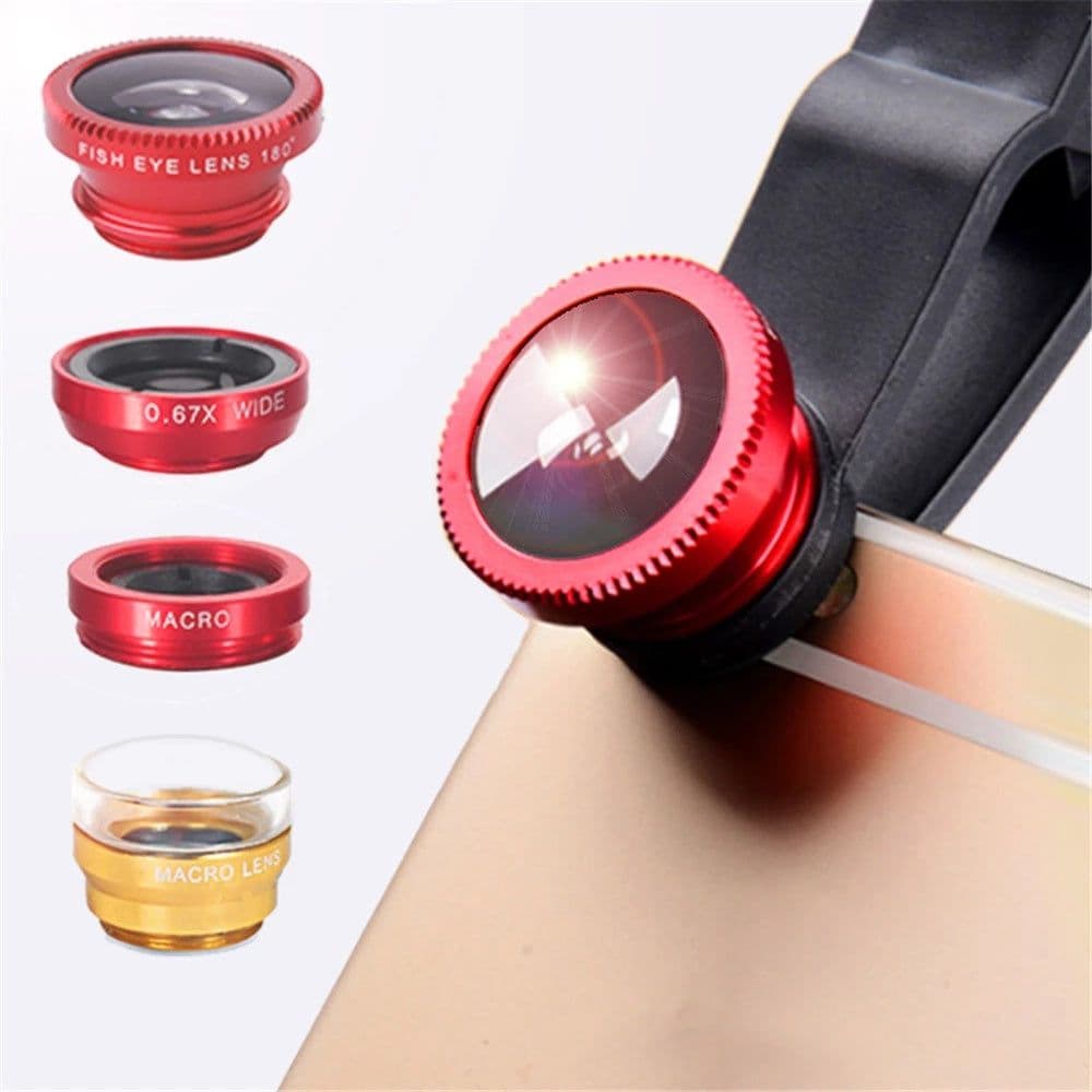 image-Phone Lens Fisheye 0.67x Wide Angle Zoom Lens Camera Kit