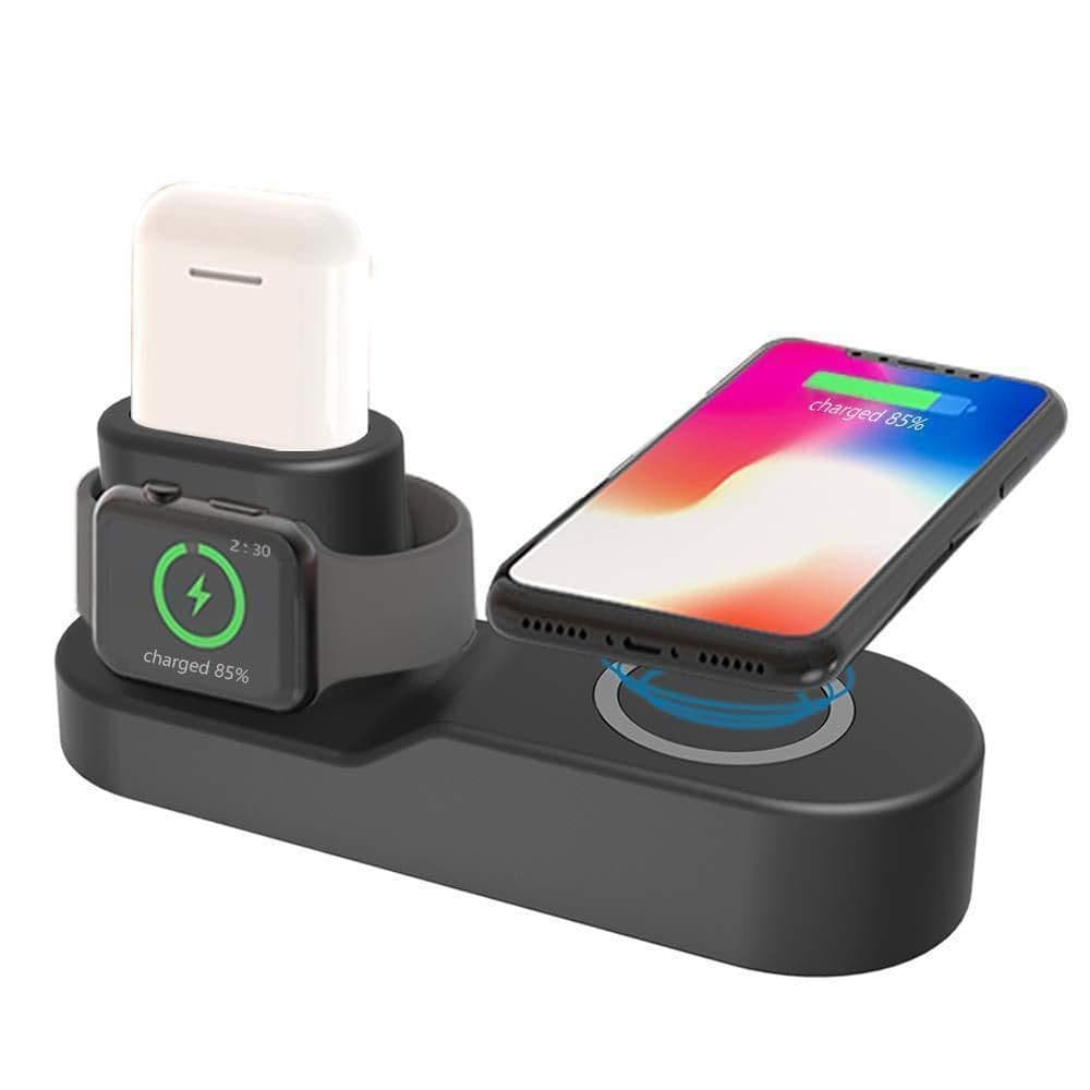 image-Compatible with Apple , W3 Wireless Charger Three in One Four in One Mobile Phone Watch Headset Multifunction One Wireless Charging