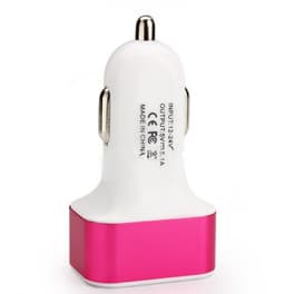 image-New 3USB car charger USB high-power universal car charger Square aluminum car charger