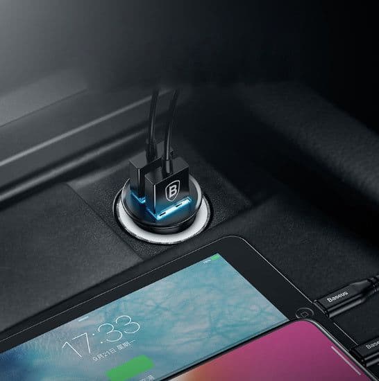 image-USB Smart Car Charger Fast Charging 4.8A Mobile Phone Charger