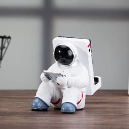 image-Simple Astronaut Mobile Phone Stand Student Desktop Holder Cute Spaceman Cell Phone Holder Creative Gift Small Desk Decoration
