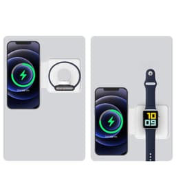 image-Compatible with Apple, Folding Dual Wireless Charging Magsafe Magnetic Charger