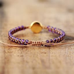image-Stone Wrap Bracelets Femme Amethysts Opal String Braided Yoga Friendship Bracelet Bangle Bohemian Jewellery