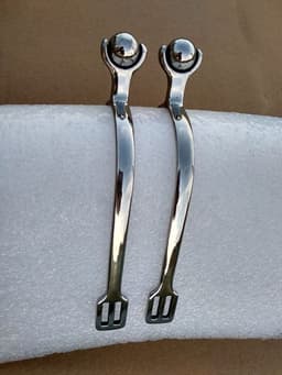 image-Equestrian Spurs Commercial Harness Stainless Steel Spurs Equestrian Supplies British Belt Ball