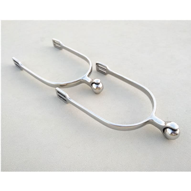 image-Equestrian Spurs Commercial Harness Stainless Steel Spurs Equestrian Supplies British Belt Ball