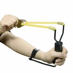 image-Compact Folding Slingshot Wrist Rocket Catapult For Hunting Outdoor Sport Games