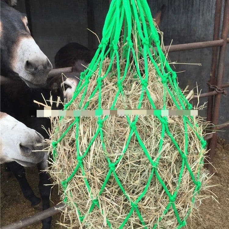 image-Forage Pocket Feeding Horse Bag Haystack Bag Grass Net Pocket Horse Feed Bag