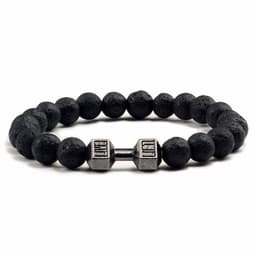 image-Natural Volcanic Stone Beads Bracelets Black Lava Men Women Bracelet Aromatherapy Essential Oil Diffuser Bangle