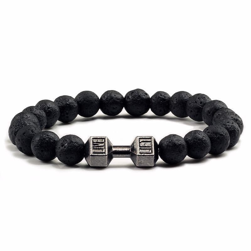 image-Natural Volcanic Stone Beads Bracelets Black Lava Men Women Bracelet Aromatherapy Essential Oil Diffuser Bangle