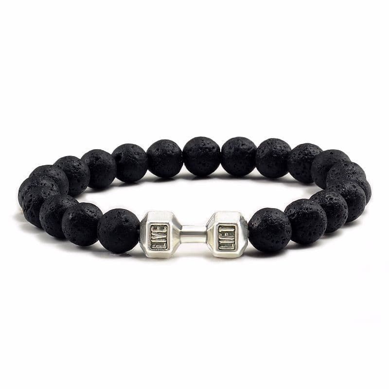 image-Natural Volcanic Stone Beads Bracelets Black Lava Men Women Bracelet Aromatherapy Essential Oil Diffuser Bangle