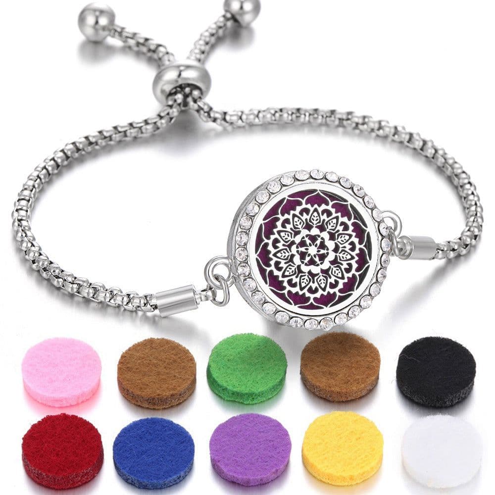 image-2024 New Kaleidoscope Aromatherapy Bracelet Perfume Essential Oil Diffuser Locket Bracelet Charms Women Aroma Diffuser Jewelry