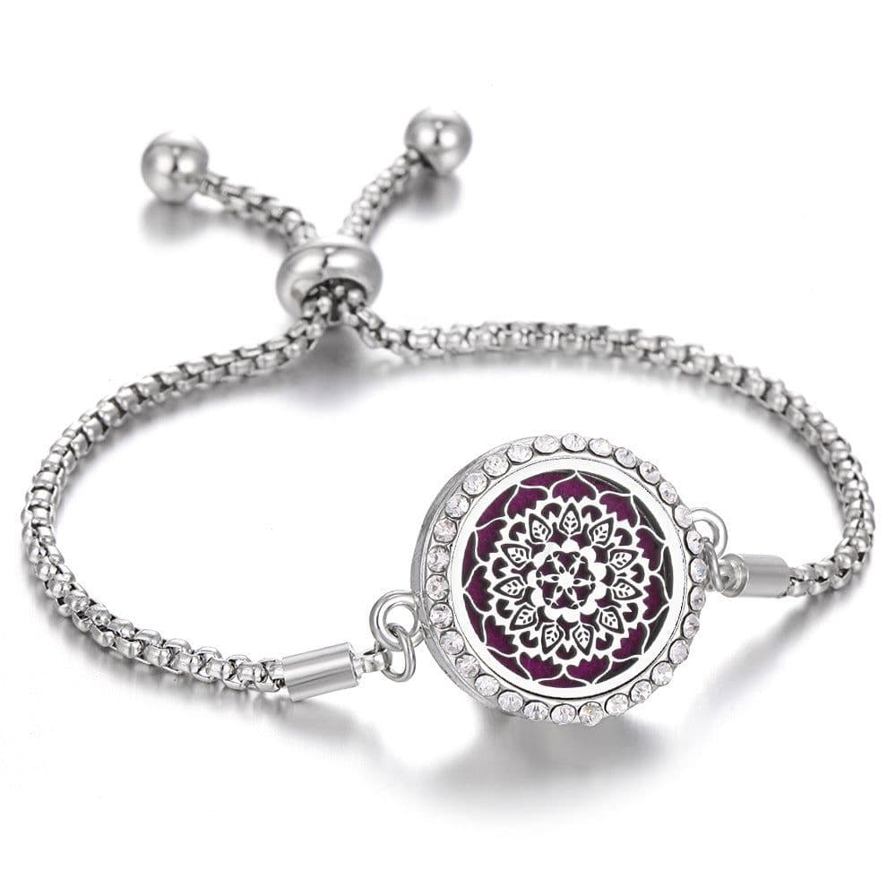 image-2024 New Kaleidoscope Aromatherapy Bracelet Perfume Essential Oil Diffuser Locket Bracelet Charms Women Aroma Diffuser Jewelry