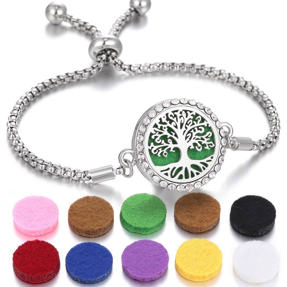 image-2024 New Kaleidoscope Aromatherapy Bracelet Perfume Essential Oil Diffuser Locket Bracelet Charms Women Aroma Diffuser Jewelry