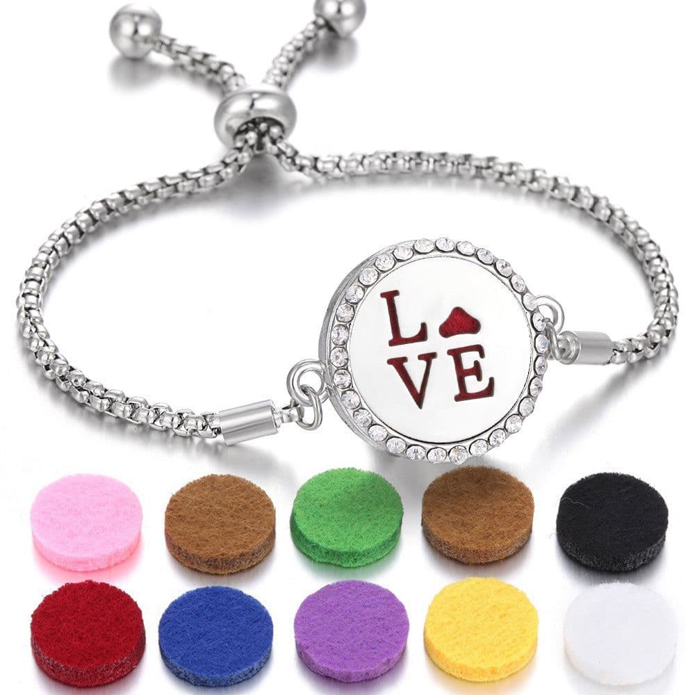 image-2024 New Kaleidoscope Aromatherapy Bracelet Perfume Essential Oil Diffuser Locket Bracelet Charms Women Aroma Diffuser Jewelry