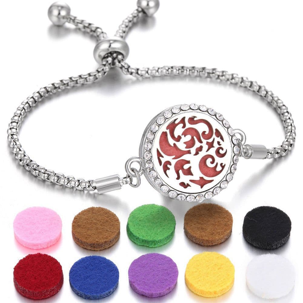 image-2024 New Kaleidoscope Aromatherapy Bracelet Perfume Essential Oil Diffuser Locket Bracelet Charms Women Aroma Diffuser Jewelry