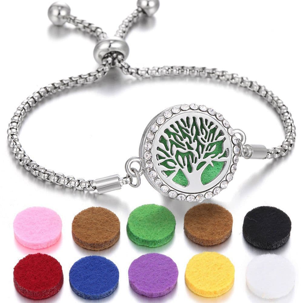 image-2024 New Kaleidoscope Aromatherapy Bracelet Perfume Essential Oil Diffuser Locket Bracelet Charms Women Aroma Diffuser Jewelry
