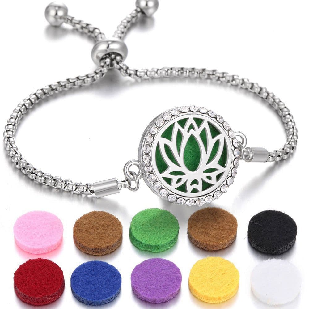 image-2024 New Kaleidoscope Aromatherapy Bracelet Perfume Essential Oil Diffuser Locket Bracelet Charms Women Aroma Diffuser Jewelry
